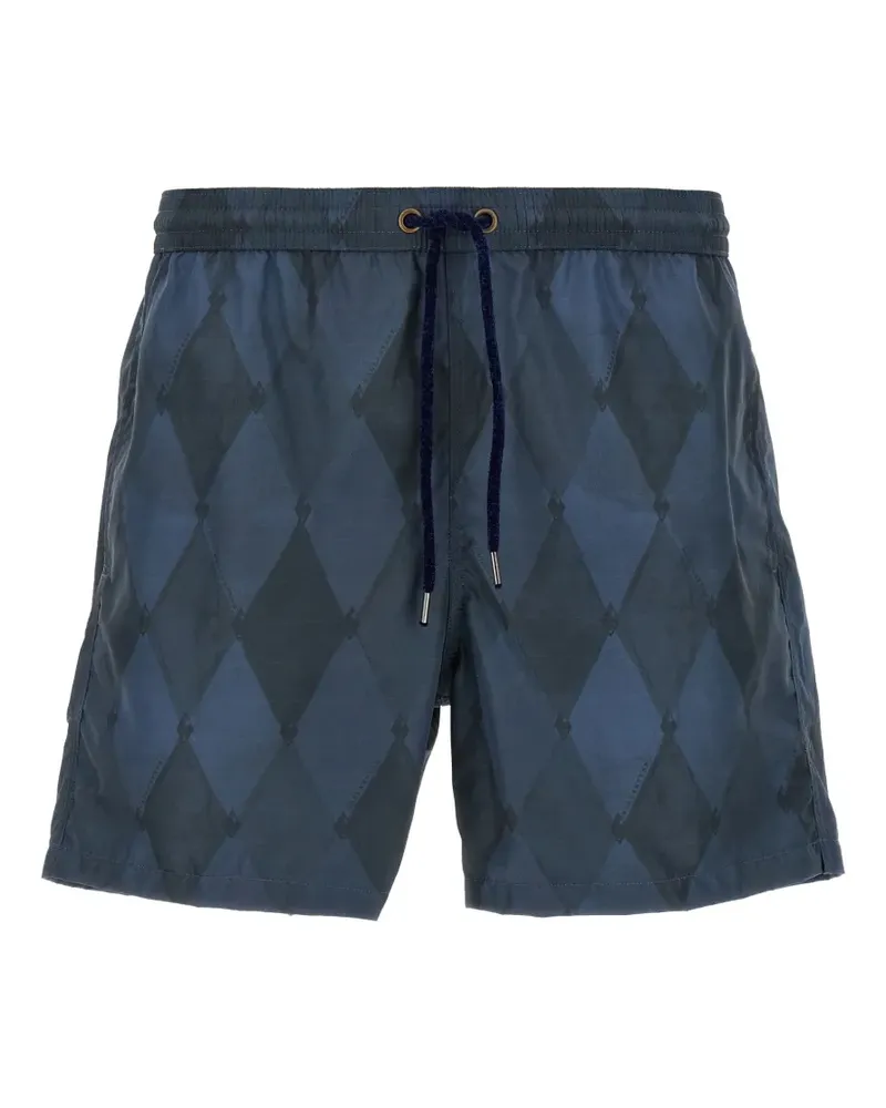 Ballantyne diamond-pattern swim shorts - Blau Blau