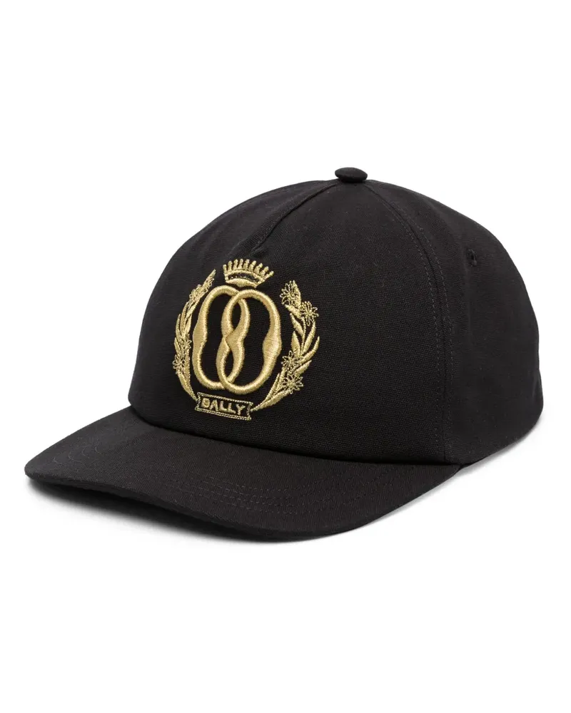 Bally Baseballkappe mit Logo-Stickerei - Schwarz Schwarz