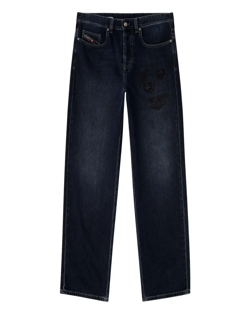 Diesel 2001 D-Macro Jeans mit Patches - Blau Blau