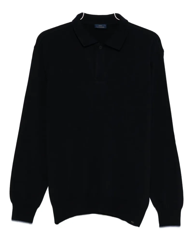 Paul & Shark Langärmeliges Poloshirt - Schwarz Schwarz