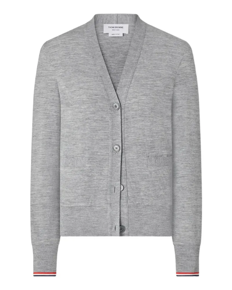 Thom Browne Cardigan mit V-Ausschnitt - Grau Grau