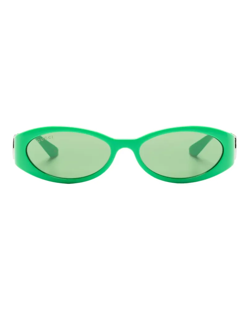Gucci Hailey Sonnenbrille mit ovalem Gestell - Grün Grün