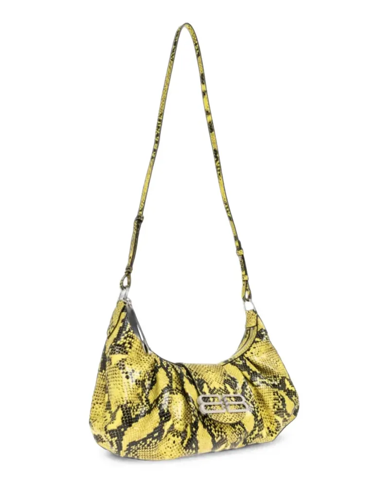 Balenciaga Pamela Schultertasche mit Logo-Schild - Gelb Gelb