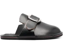 Slipper mit Zierschnalle - Schwarz