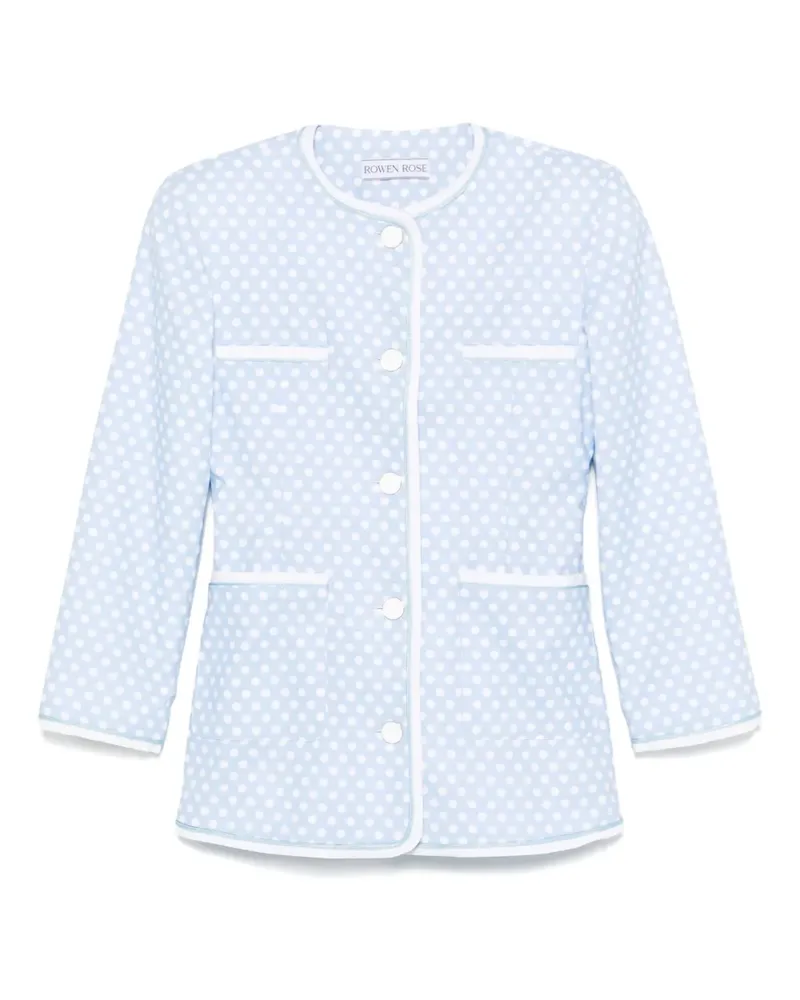 Rowen Rose Gepunktete Jacke - Blau Blau