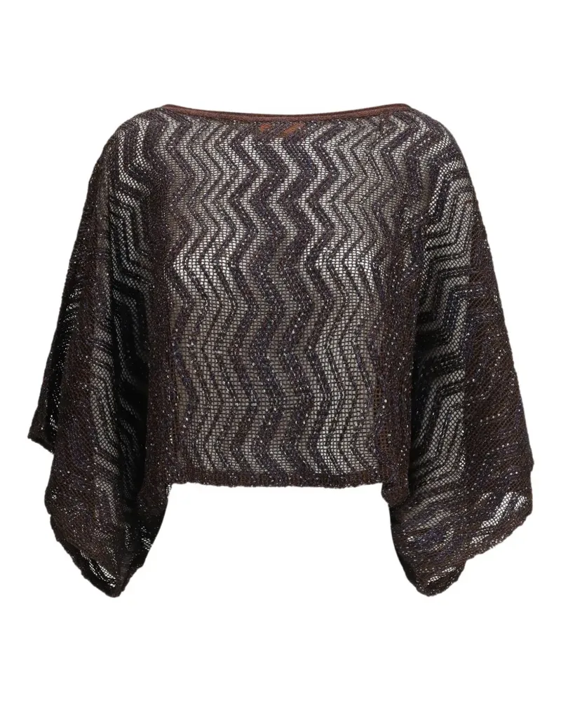 Missoni zigzag-pattern blouse - Braun Braun