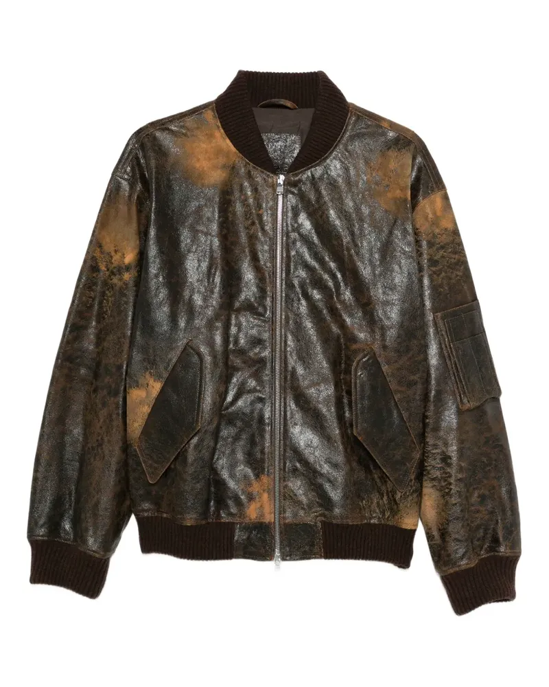 Valstar Lederjacke im Used-Look - Braun Braun