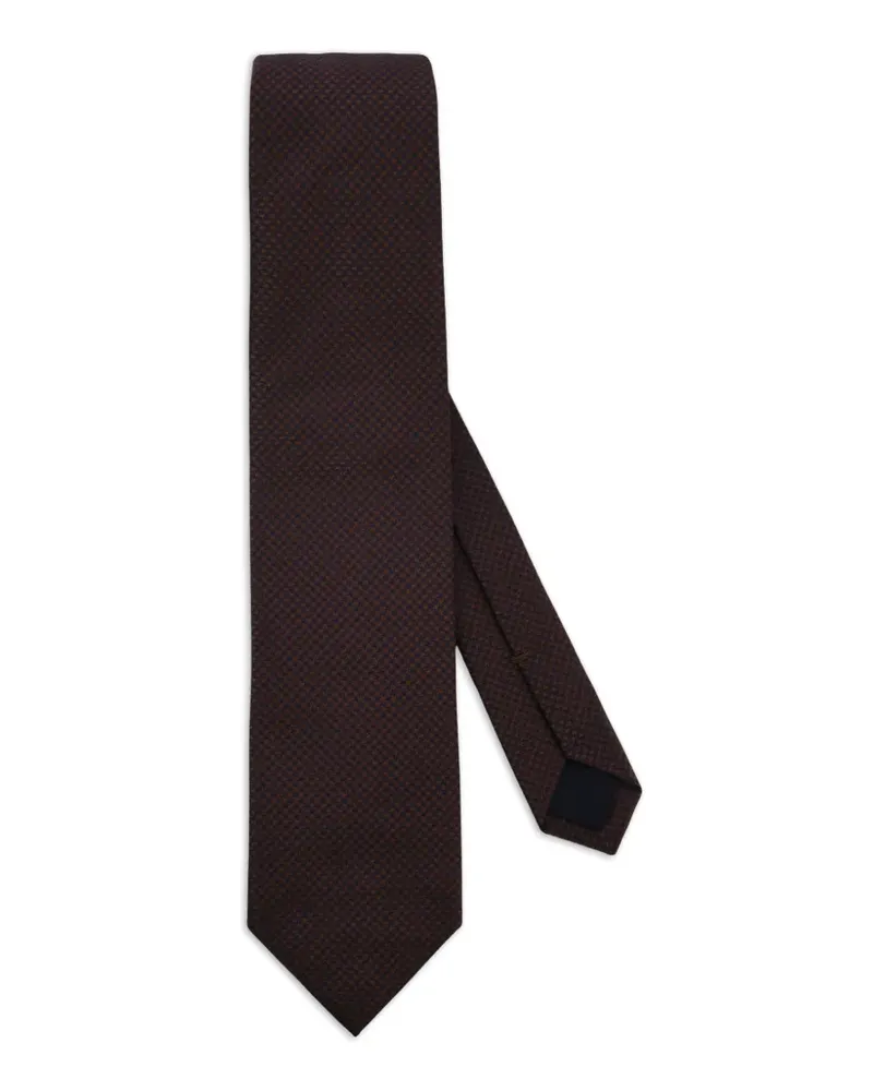 Corneliani Gepunktete Seidenkrawatte - Braun Braun