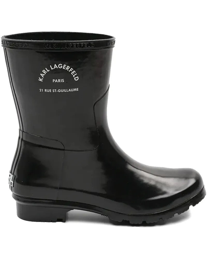 Karl Lagerfeld Regenstiefel mit Logo - Schwarz Schwarz