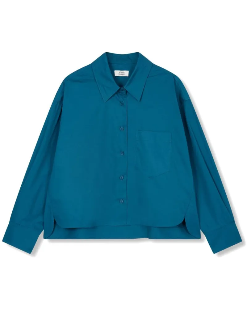 STUDIO TOMBOY Hemd mit lockerem Schnitt - Blau Blau