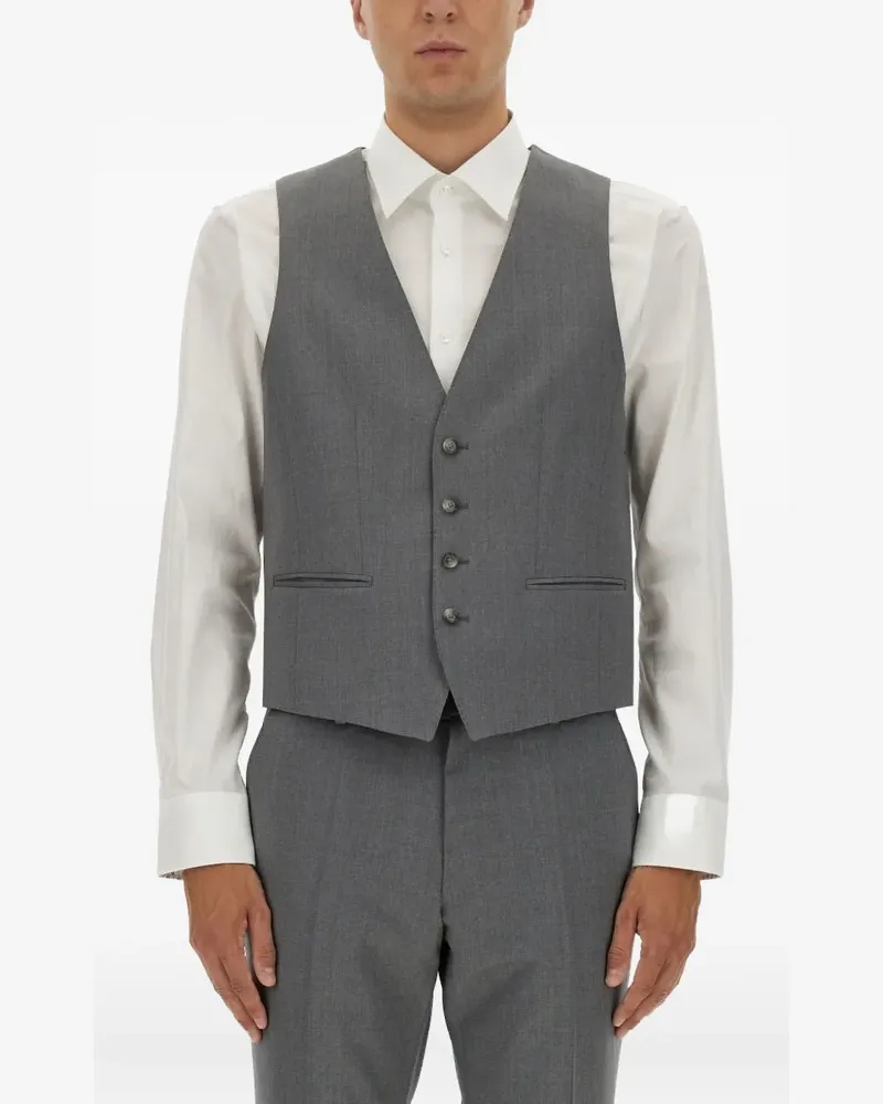 HUGO BOSS Geknöpfte Huge Weste - Grau Grau