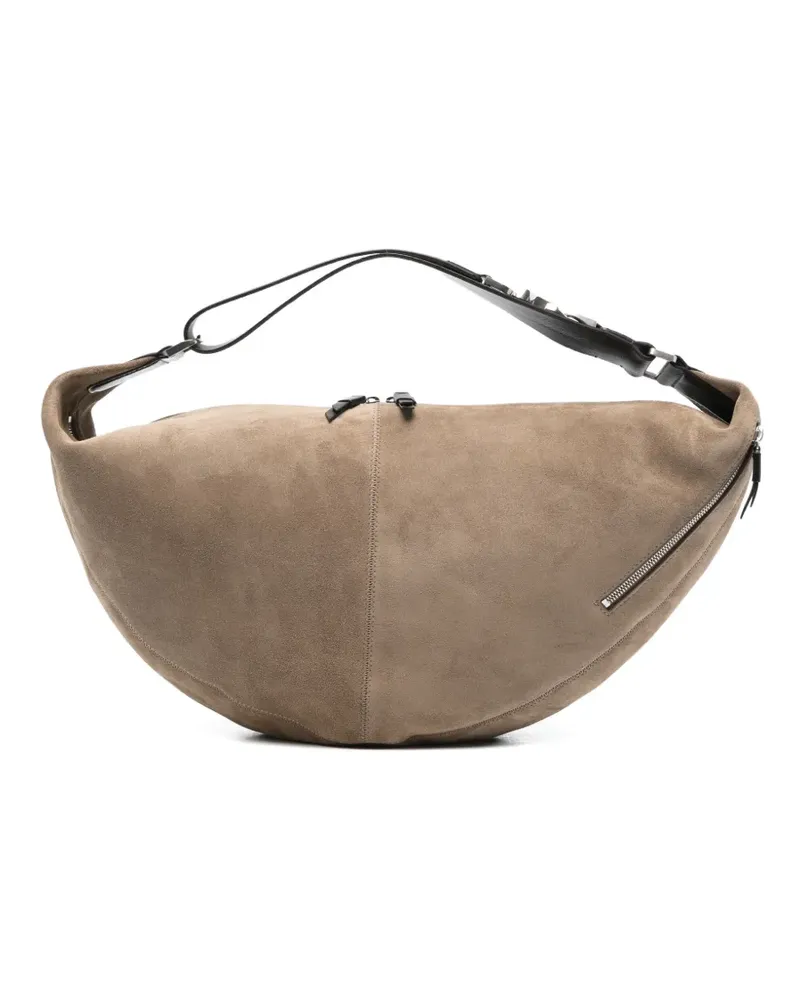 Christophe Lemaire Quiver suede shoulder bag - Nude Nude