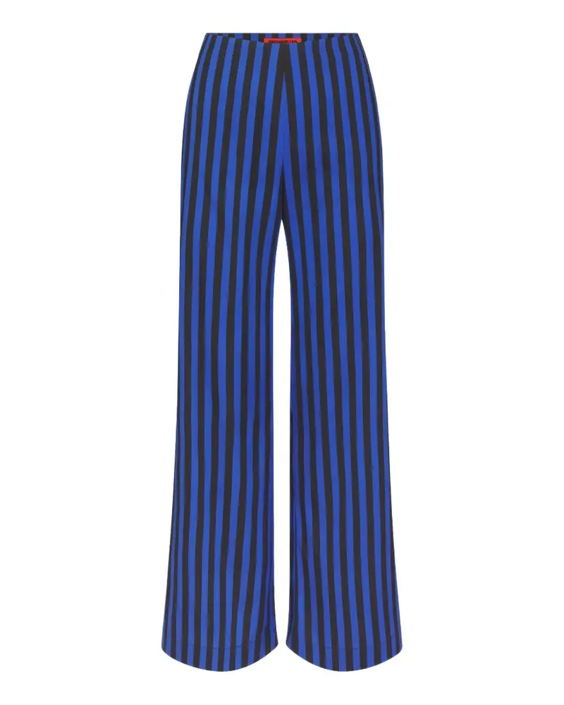 Simon Miller Gestreifte Pia Popeline-Hose - Blau Blau