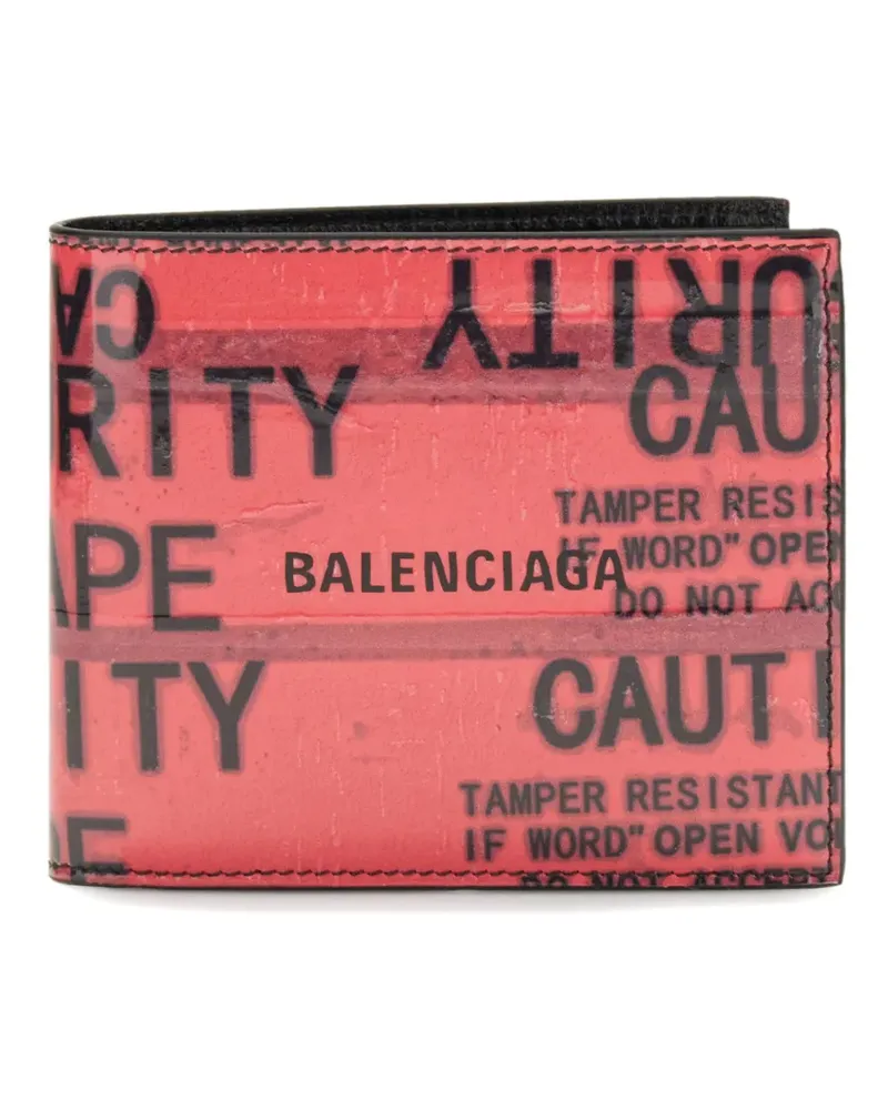 Balenciaga Portemonnaie mit Tape-Print - Rot Rot