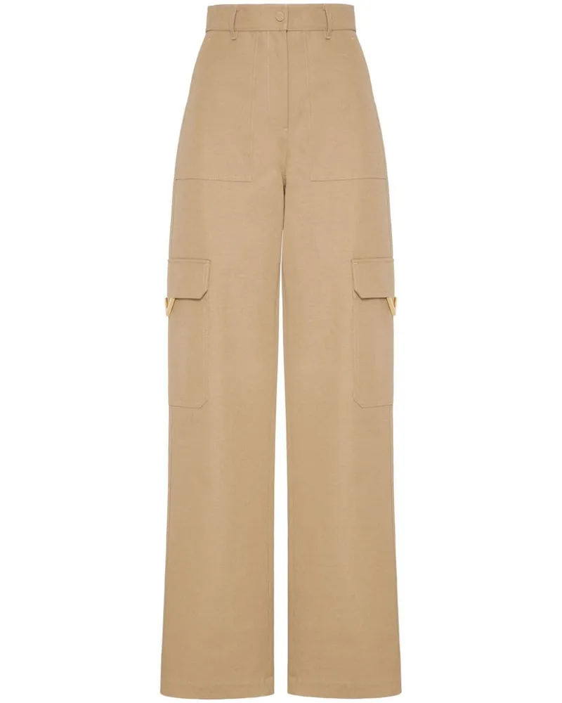 Valentino Garavani Cargohose aus Canvas - Nude Nude