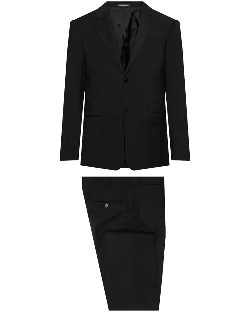 Emporio Armani Anzug aus Wolle - Schwarz Schwarz