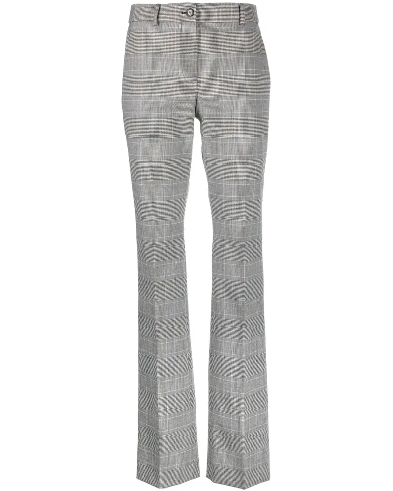 Moschino Karierte Hose mit geradem Bein - Schwarz Schwarz