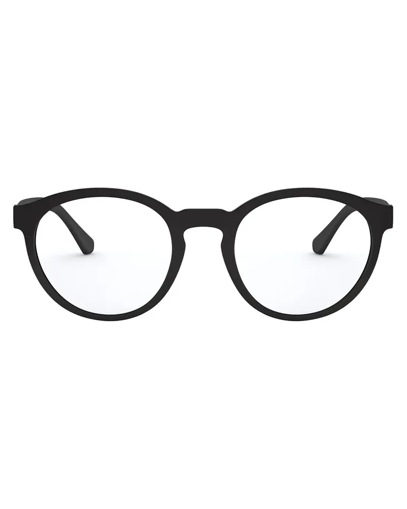 Emporio Armani Brille mit rundem Gestell - Schwarz Schwarz