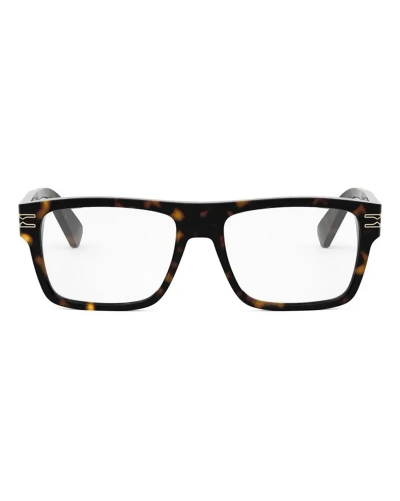 Bulgari Brille mit eckigem Gestell - Braun Braun