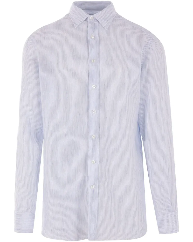 LARDINI Gestreiftes Hemd Blau