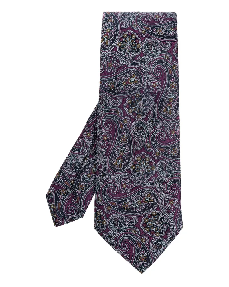 Etro Krawatte aus Seide mit Paisley-Print - Violett Violett