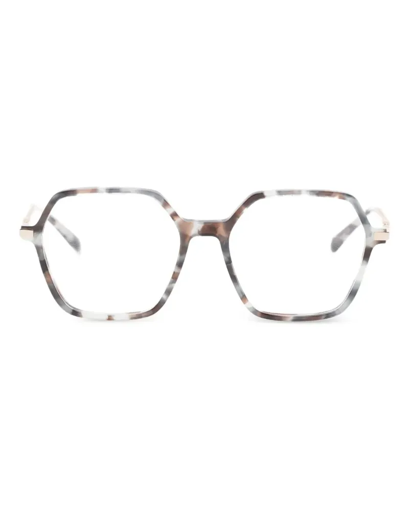 Zadig & Voltaire geometric-frame tortoiseshell-effect glasses - Grau Grau