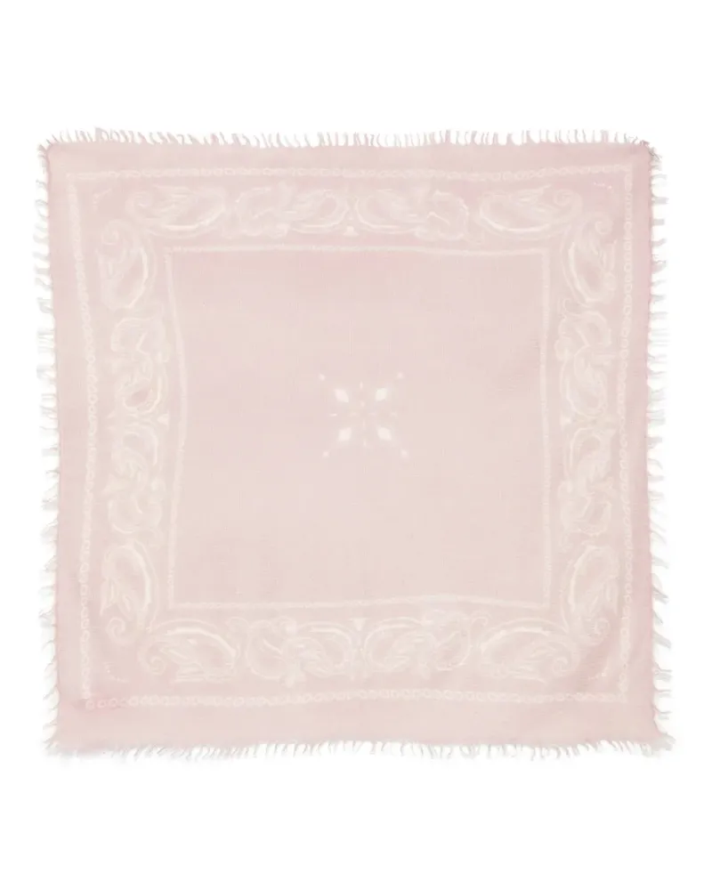 Liska Schal mit ausgefransten Kanten - Rosa Rosa