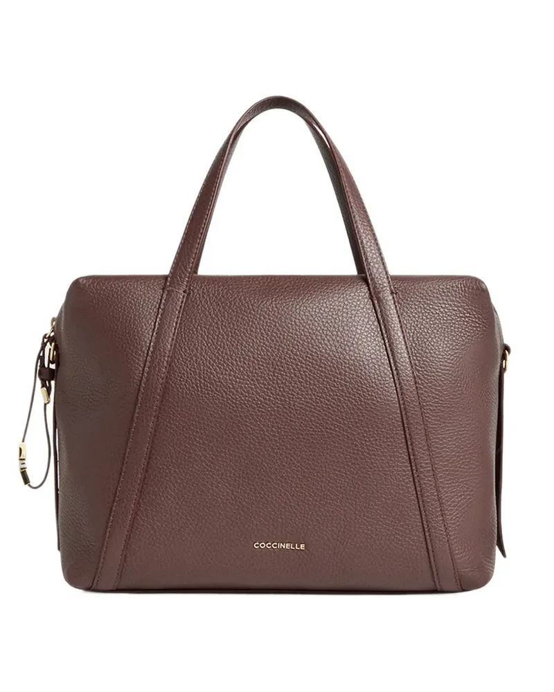 Coccinelle medium Nory grained leather tote bag - Rot Rot