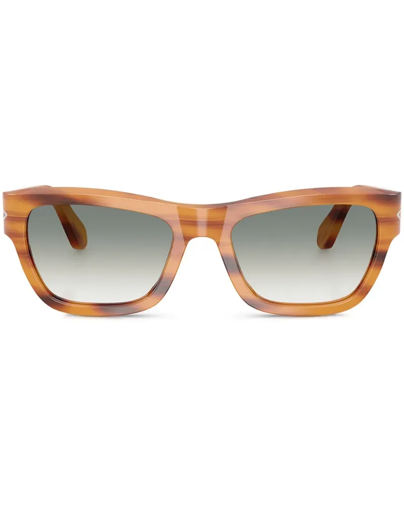 Persol Sonnenbrille mit eckigem Gestell - Braun Braun
