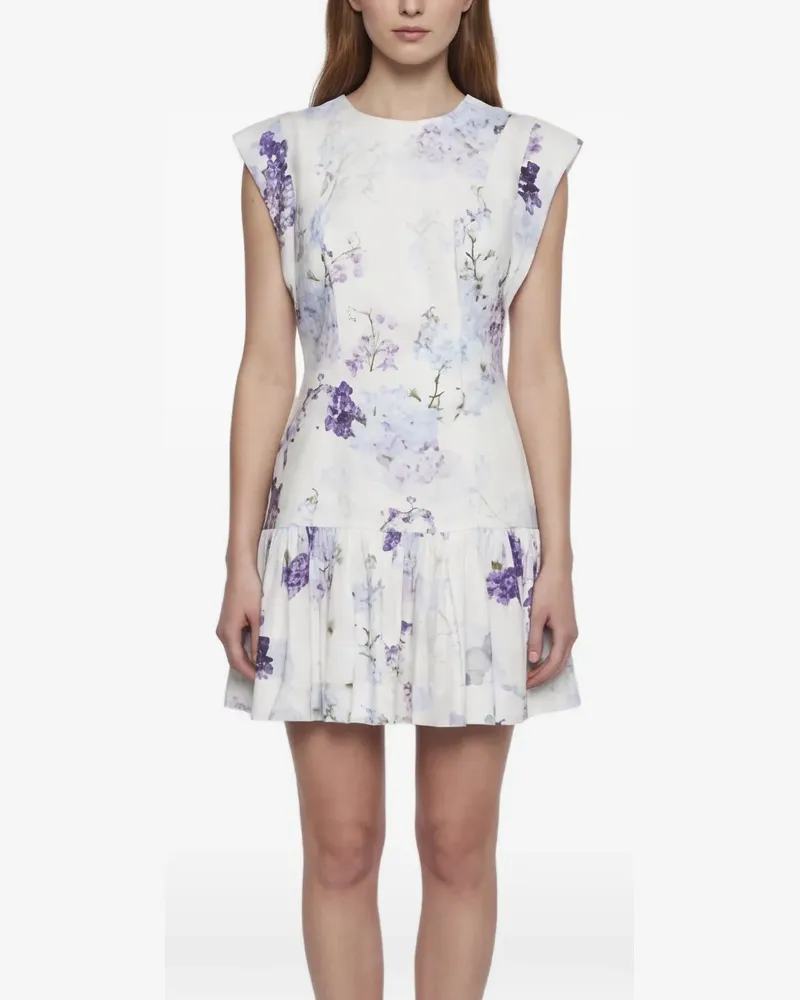 Zimmermann Rhythmic floral-print mini dress - Weiß Weiß