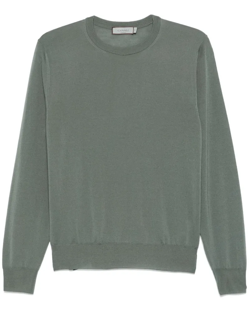 Canali Pullover aus Merinowolle - Grün Grün
