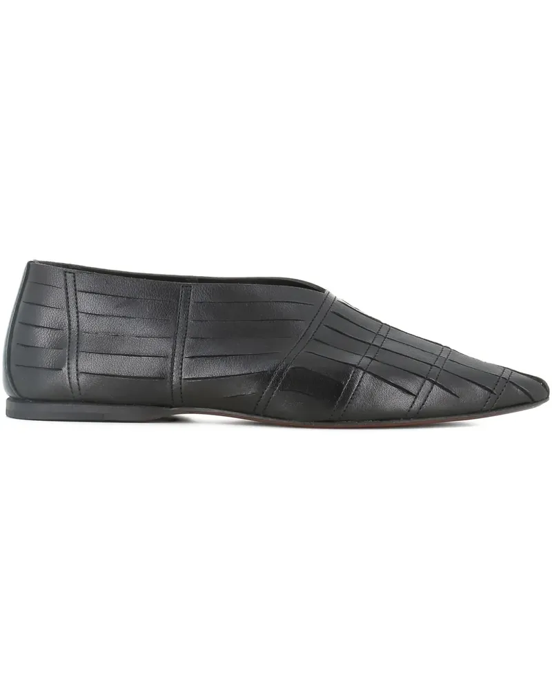 Pantanetti Ballerinas aus Leder - Schwarz Schwarz