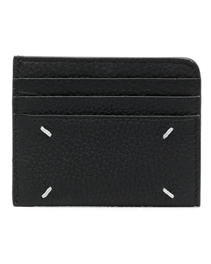 Maison Margiela Kartenetui mit Ziernähten - Schwarz Schwarz