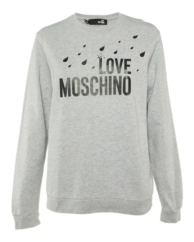 Moschino Pullover mit Logo-Print - Grau Grau