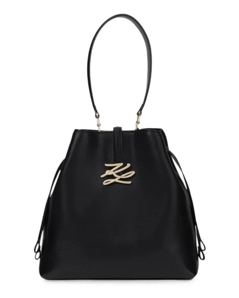 Karl Lagerfeld Mittelgroße K/Autograph Beuteltasche - Schwarz Schwarz