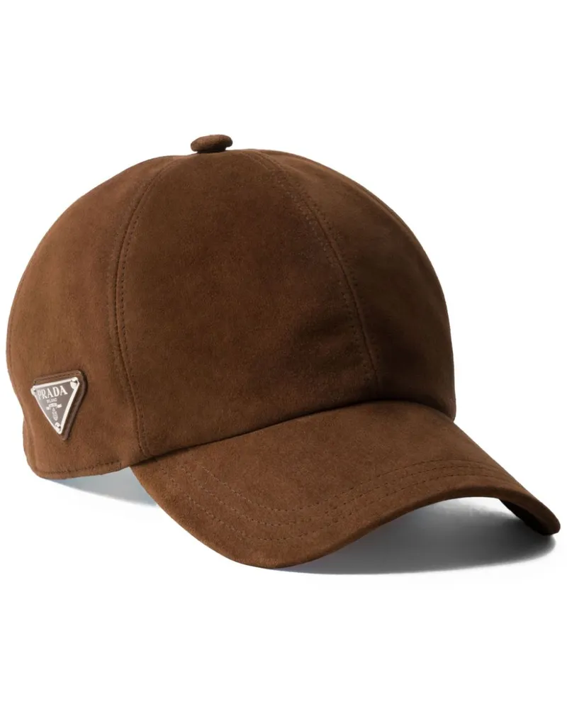 Prada Baseballkappe aus Wildleder - Braun Braun
