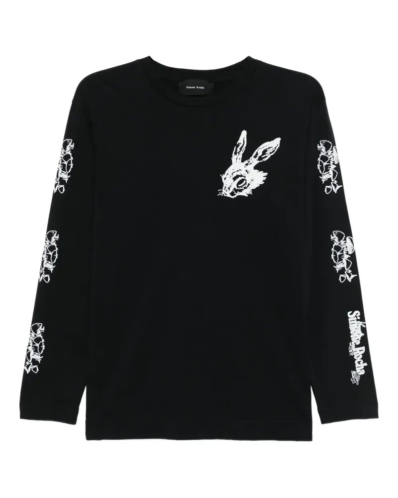 Simone Rocha T-Shirt mit Schildkröten-Print - Schwarz Schwarz