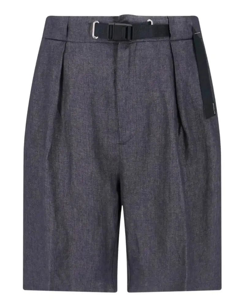 PLAN C belt pleated shorts - Grau Grau