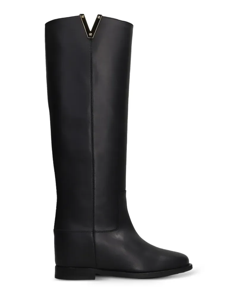Via Roma 15 Kniehohe Stiefel - Schwarz Schwarz