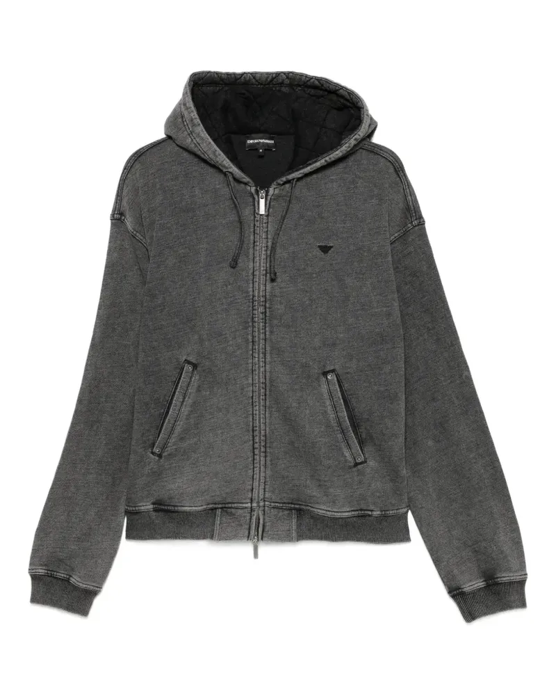 Emporio Armani Ausgeblichener Hoodie - Grau Grau