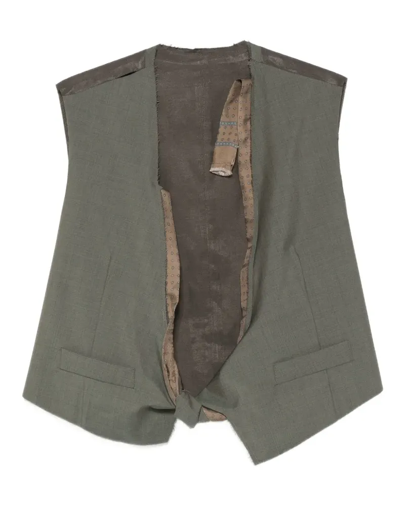 Magliano knot-detail raw-edge gilet - Grün Grün
