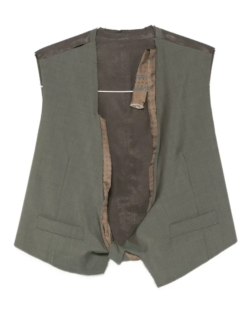 Magliano knot-detail raw-edge gilet - Grün Grün