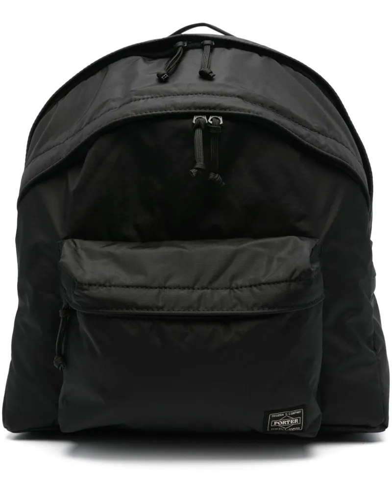PORTER-YOSHIDA & CO Ripstop-Rucksack mit Logo-Patch - Schwarz Schwarz