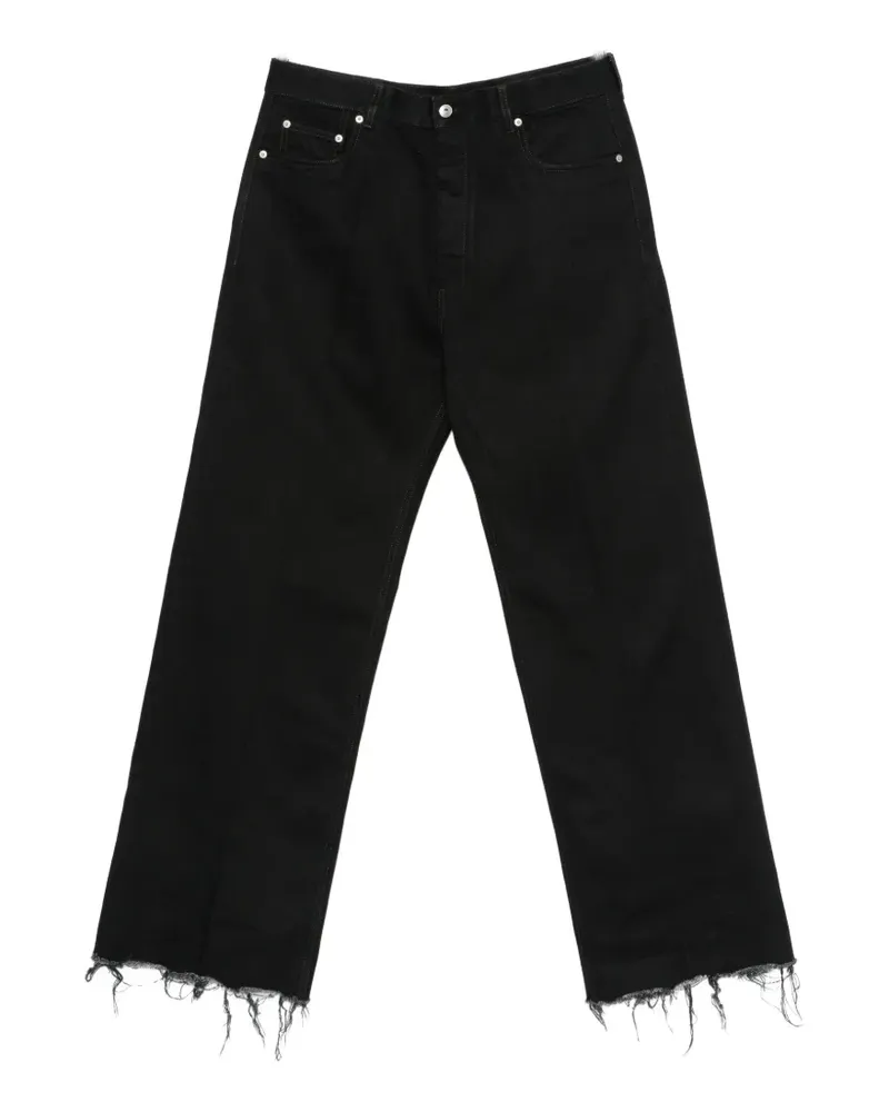 Rick Owens Geth raw-cut wide-leg jeans - Schwarz Schwarz