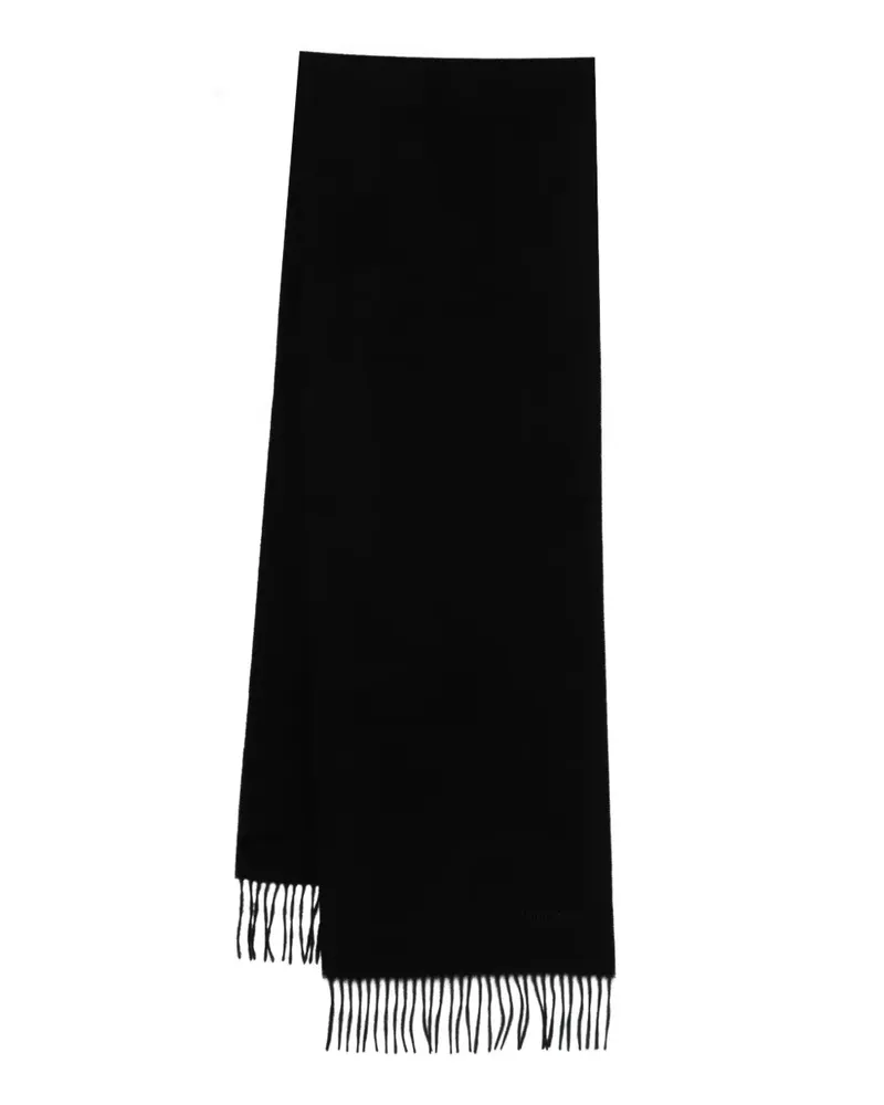 Mulberry Kaschmirschal mit Fransen - Schwarz Schwarz