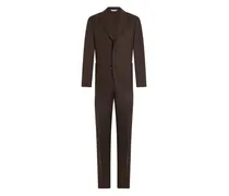 button single-breasted suit - Braun