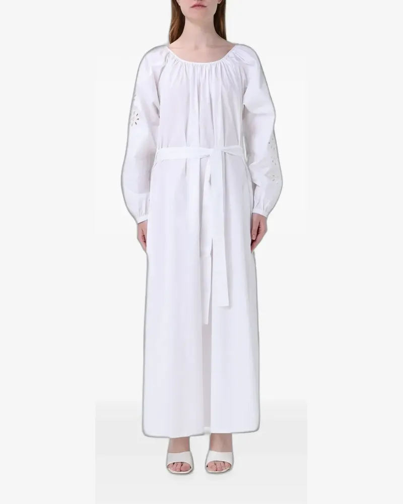 MEIMEIJ broderie-anglaise belted maxi dress - Weiß Weiß
