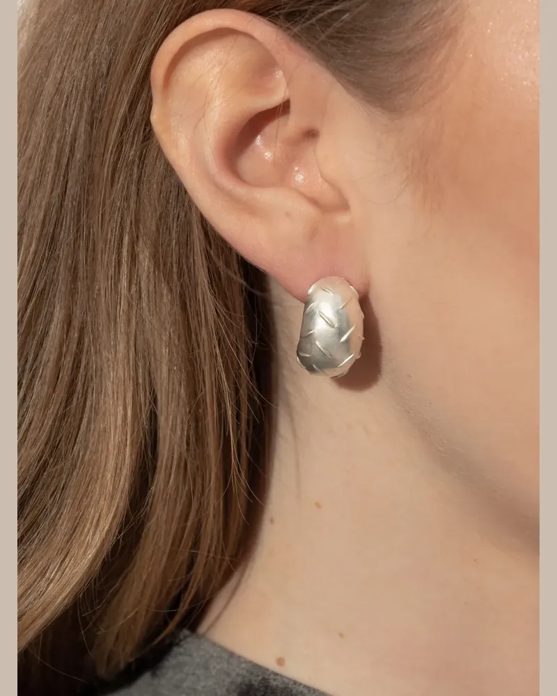 MISBHV textured hoop earrings - Silber Silber