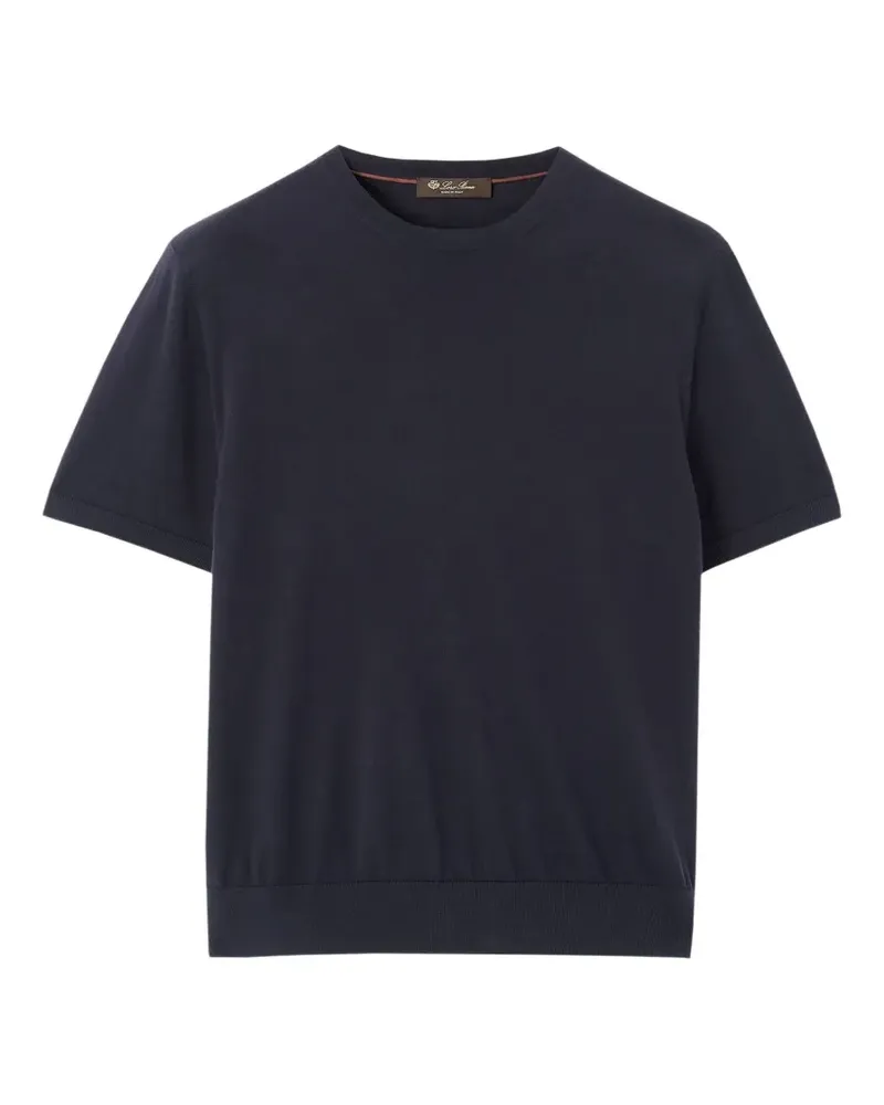 Loro Piana Kurzärmeliger Ice Wish Pullover - Blau Blau