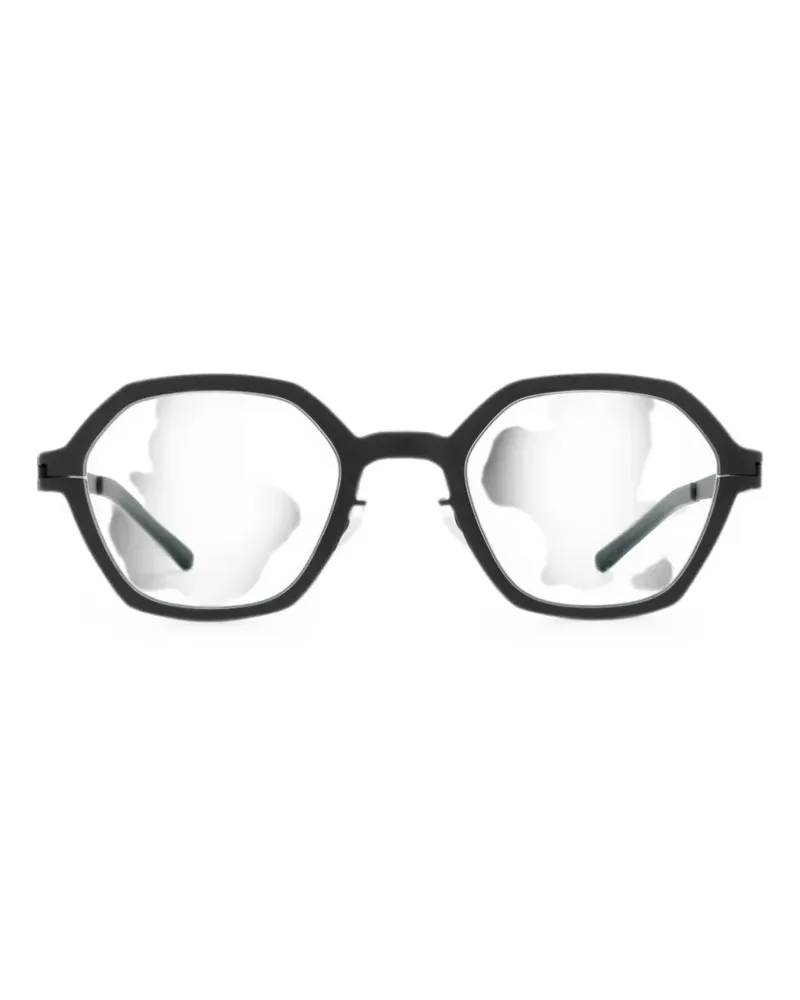 Mykita Rosemary geometric-frame glasses - Schwarz Schwarz